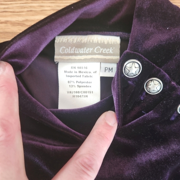 EUC Vintage Coldwater Creek Purple Velvet Dress, Size Petite Medium *HOST PICK* - Picture 6 of 11